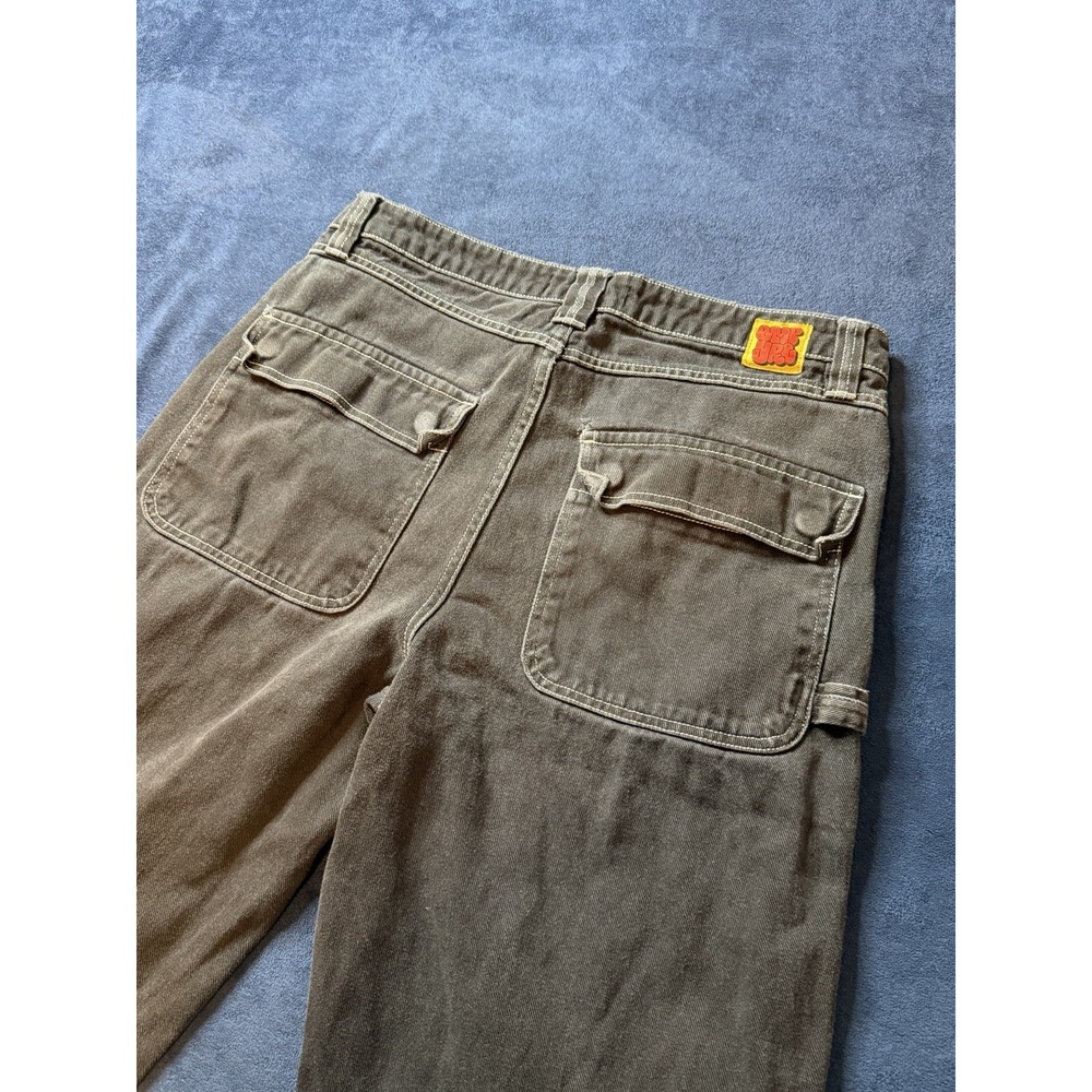 Empyre Cargo Skater Jeans Mens 32x29 Distressed Black Y2K Straight Leg Denim